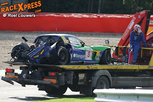 Gecrashte auto van Maassen